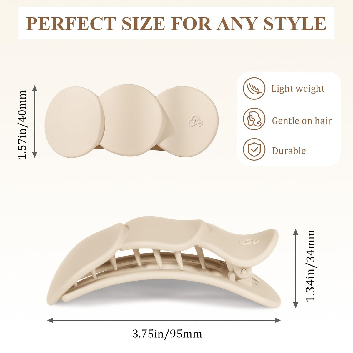 Amlaidu clip holding a bun in hair, demonstrating secure everyday styling benefit