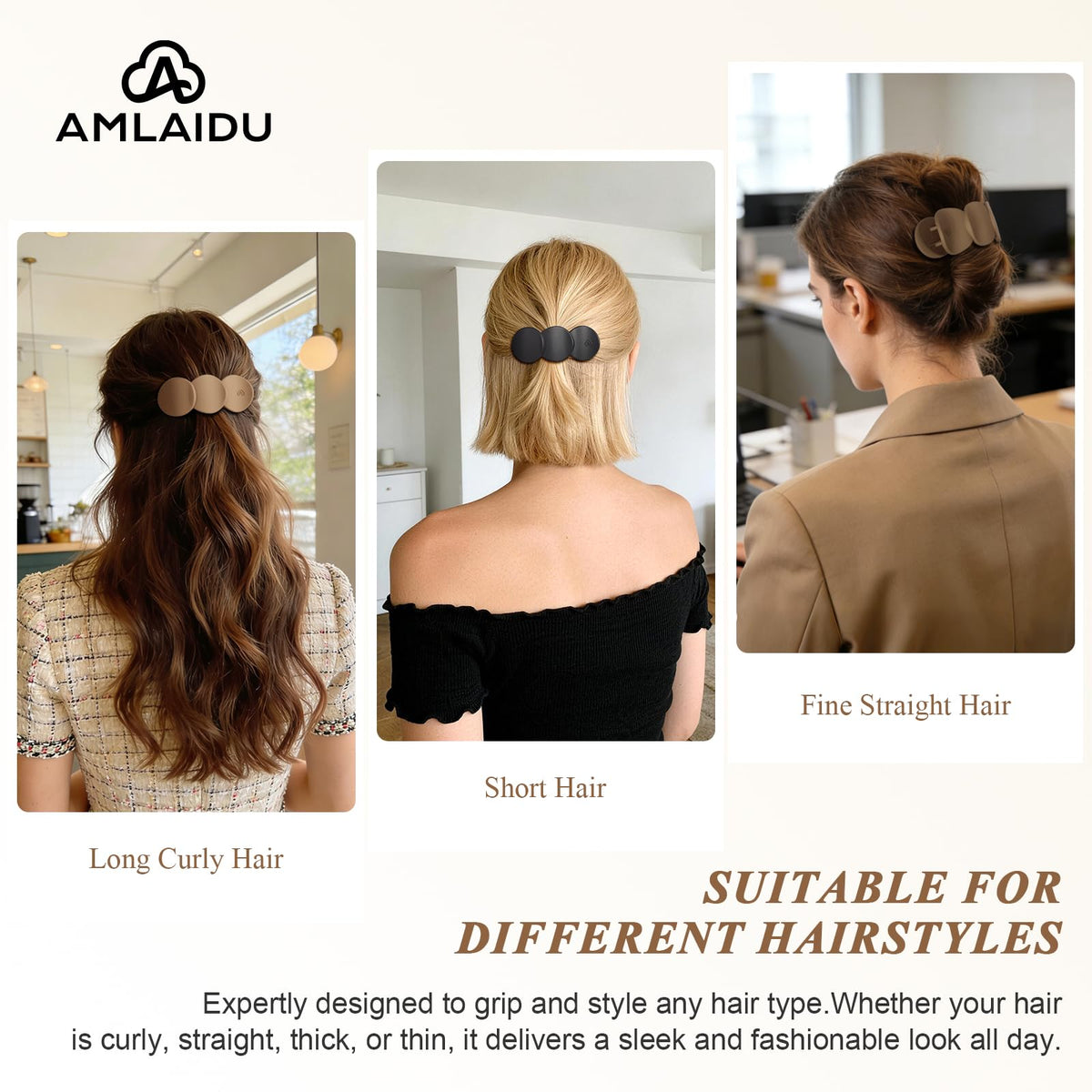 Amlaidu side profile highlighting flat shape for comfort against head benefit