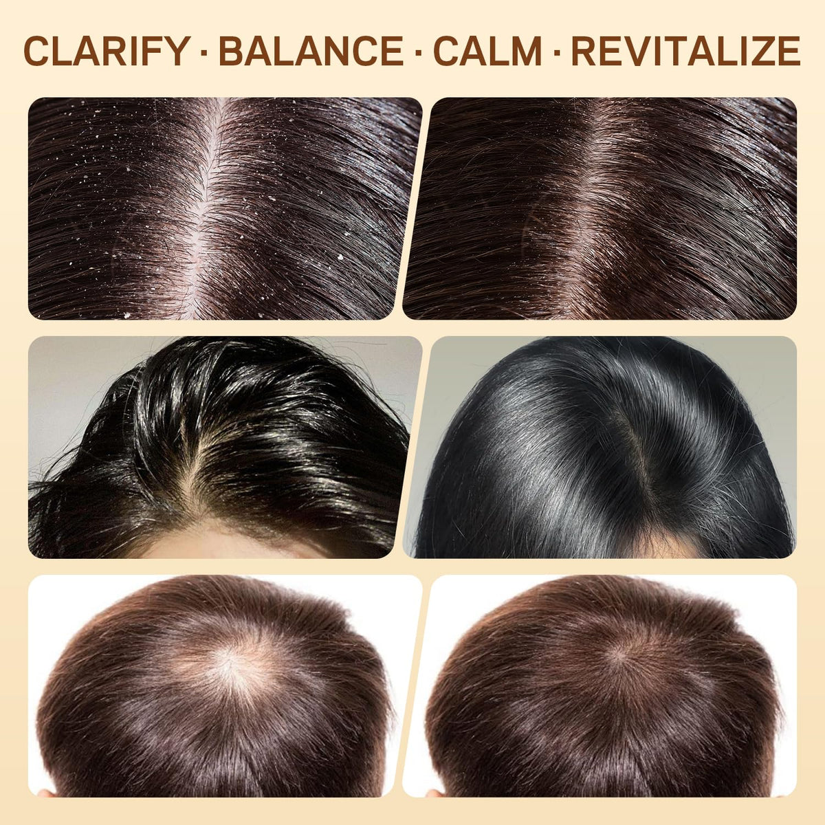 AMOADO applied to scalp during massage to remove buildup and refresh