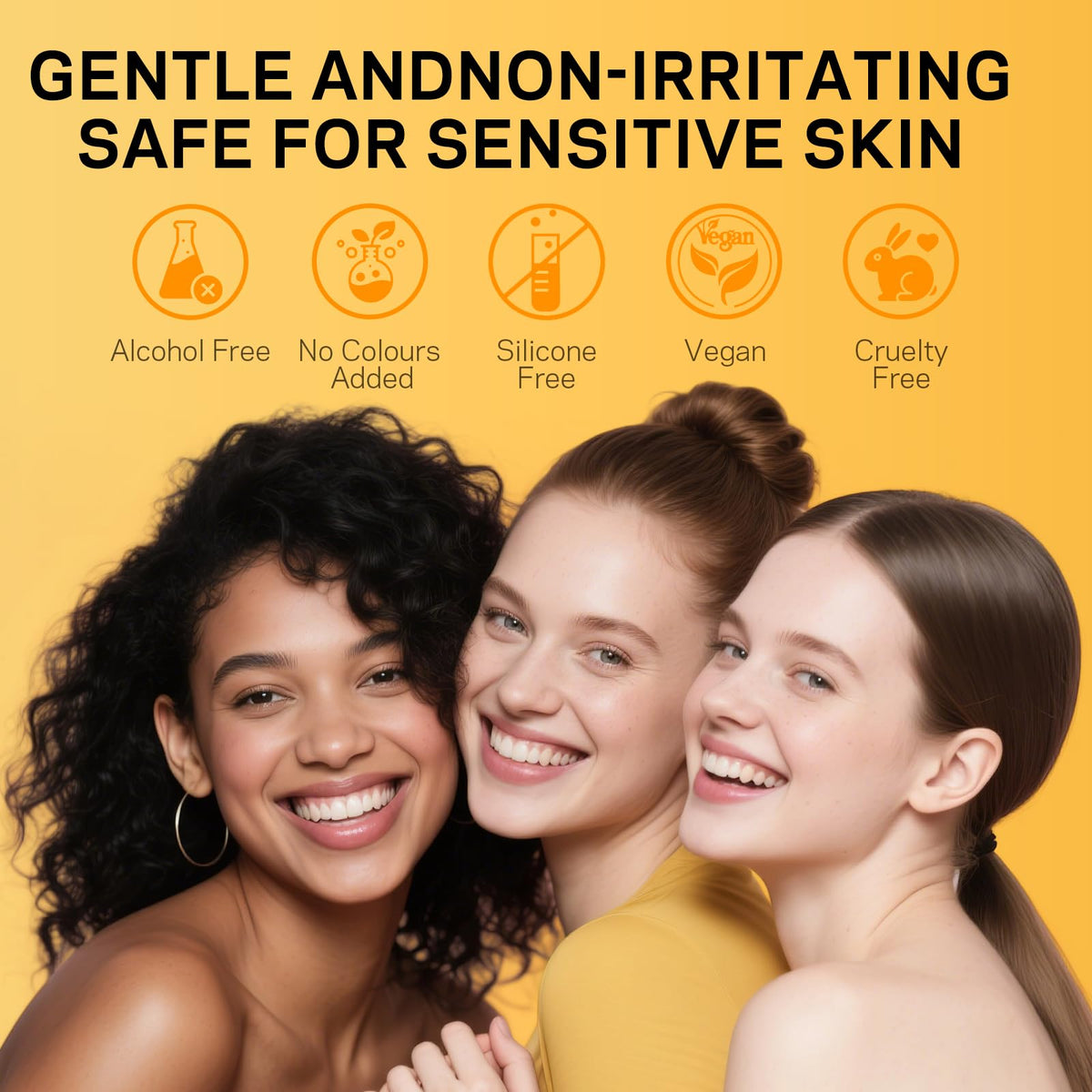 AMOADO label and ingredients list visible to confirm vegan and paraben-free benefit