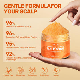 AMOADO scrubber tool in use illustrating gentle exfoliation and stimulation