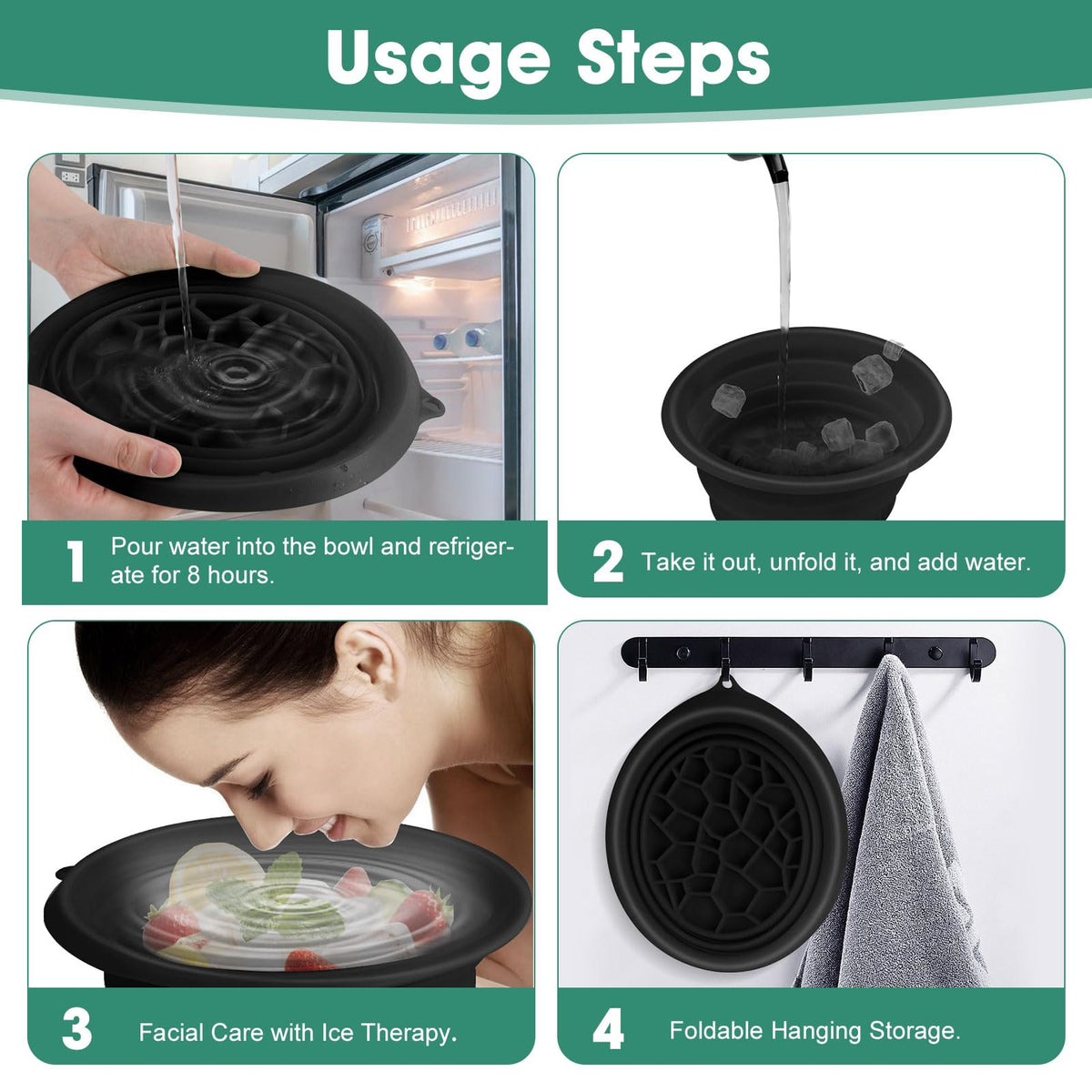 Amoner U close-up of built-in ice tray illustrating streamlined freezing convenience