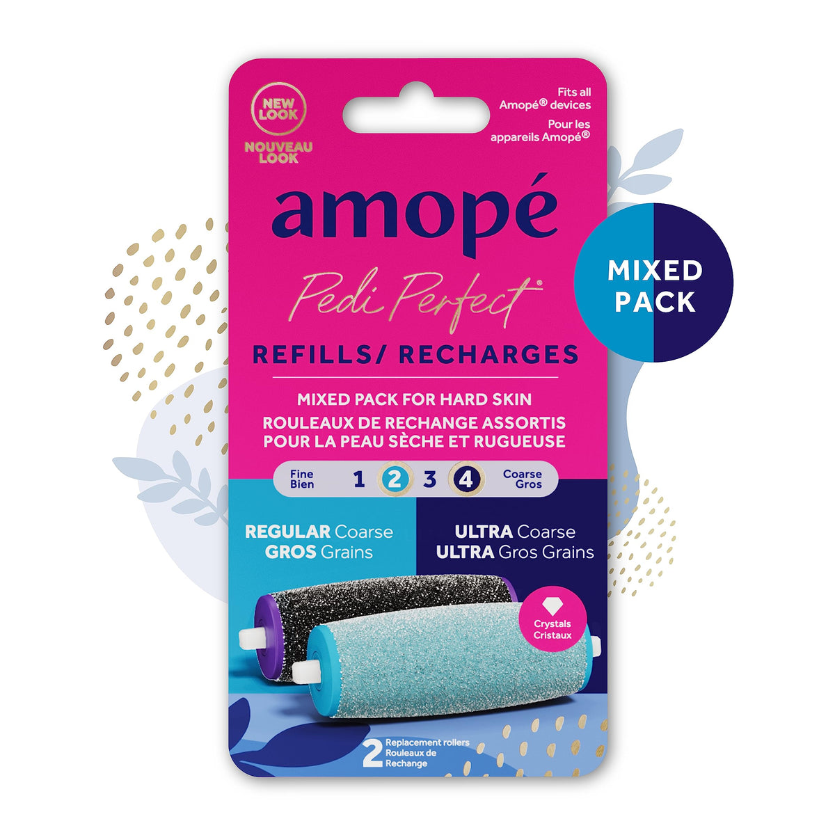 Amope close-up of diamond crystal surface for efficient exfoliation