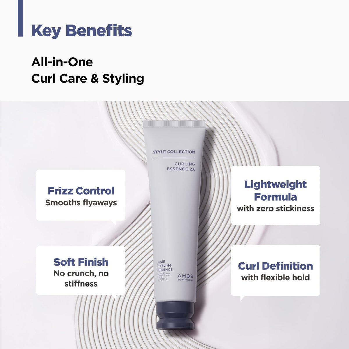 AMOS PROFESSIONAL before and after on wavy hair showing definition