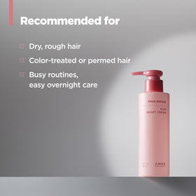 AMOS PROFESSIONAL hair strand close-up showing smoother, shinier finish