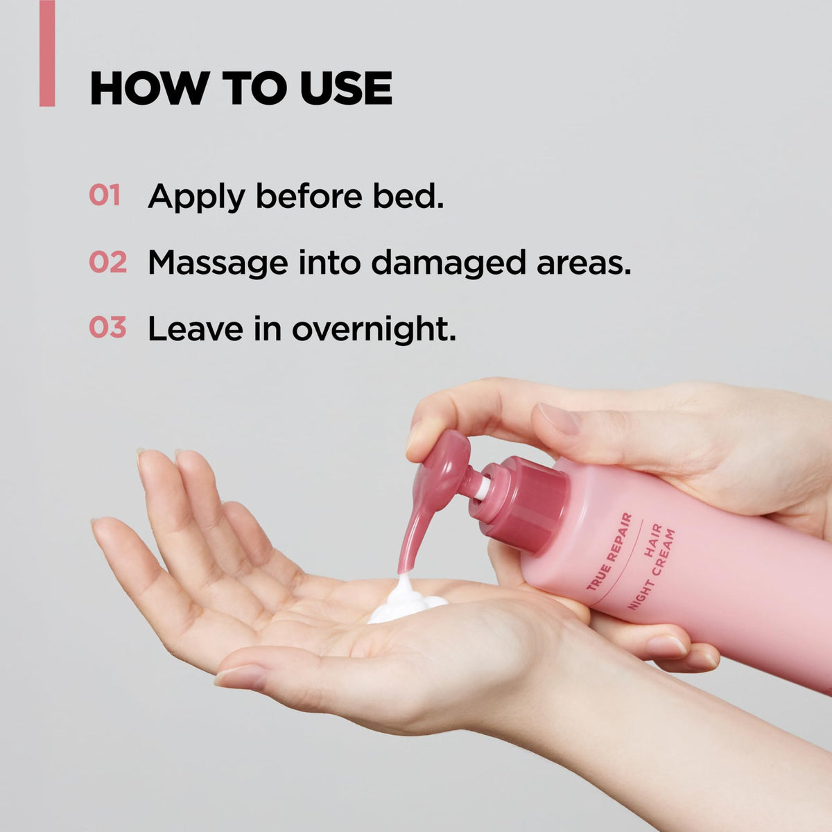 AMOS PROFESSIONAL product next to pillow demonstrating low-transfer benefit