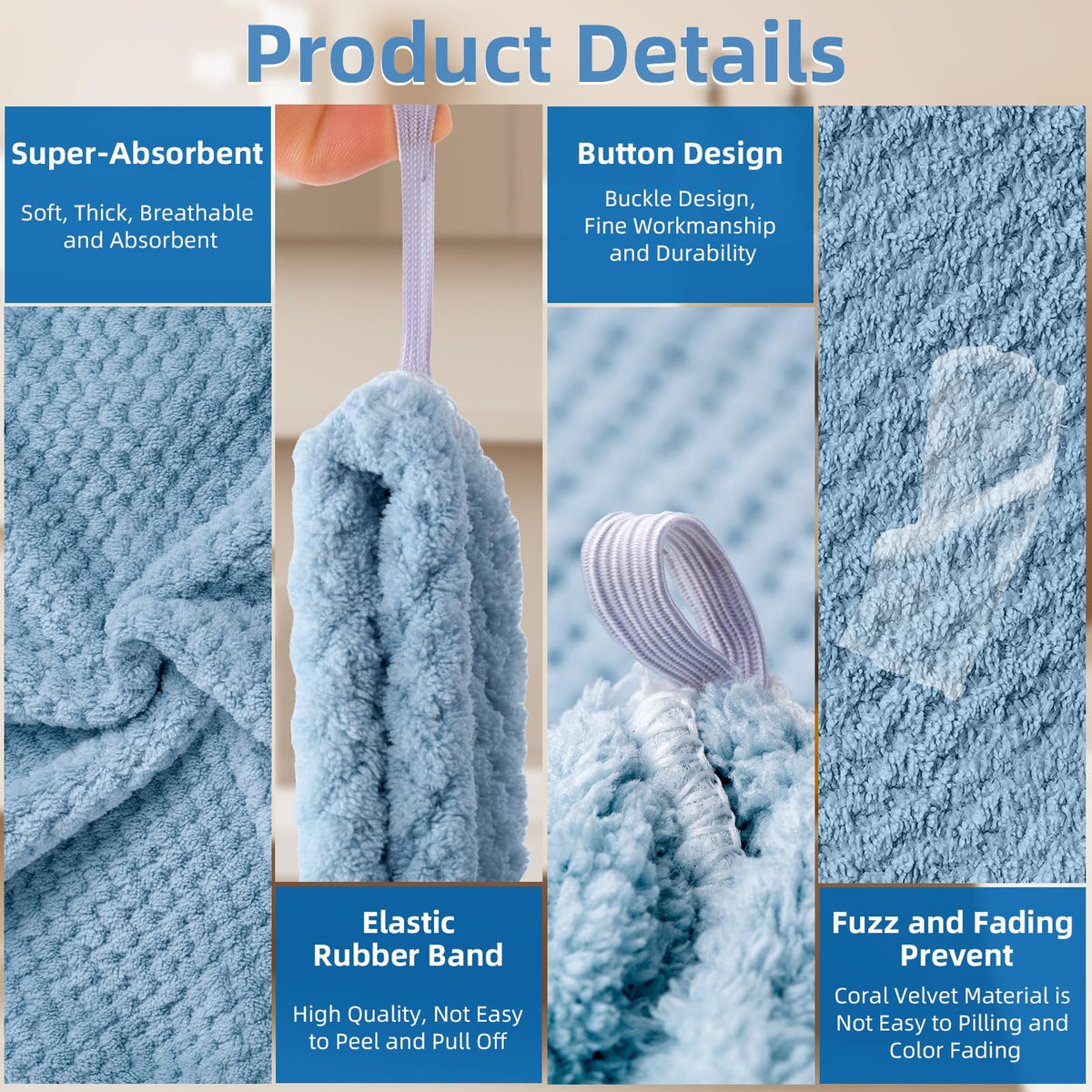 Amrules stitched button-and-loop detail providing secure, slip-free hold