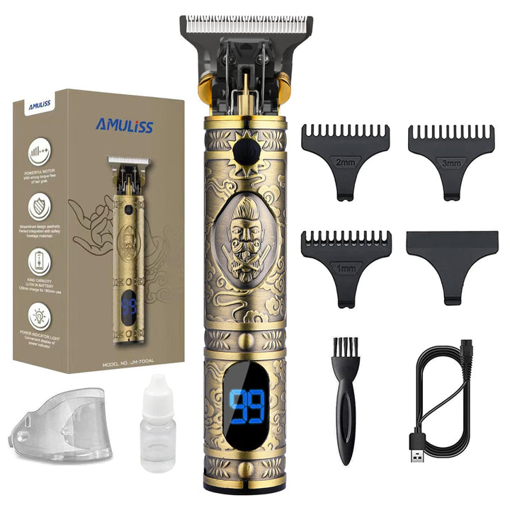 AMULISS clipper front view with LED display shows battery level benefit