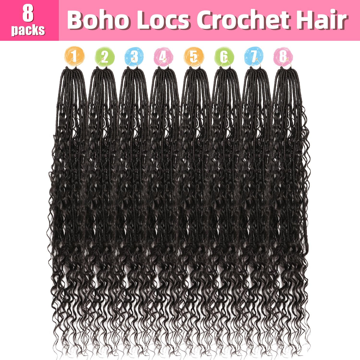 AMUMI full 30 inch locs hanging to show length and drape