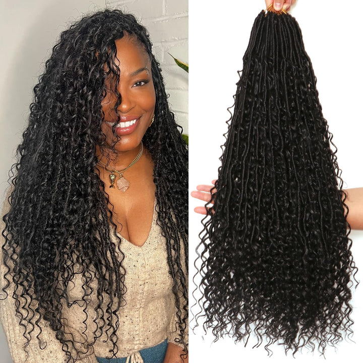 AMUMI goddess locs front packaging showing product and color for easy selection