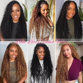 AMUMI lifestyle shot of woman wearing locs for confident style