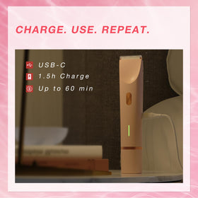 AMURS clip-on comb and manual included for consistent trimming results