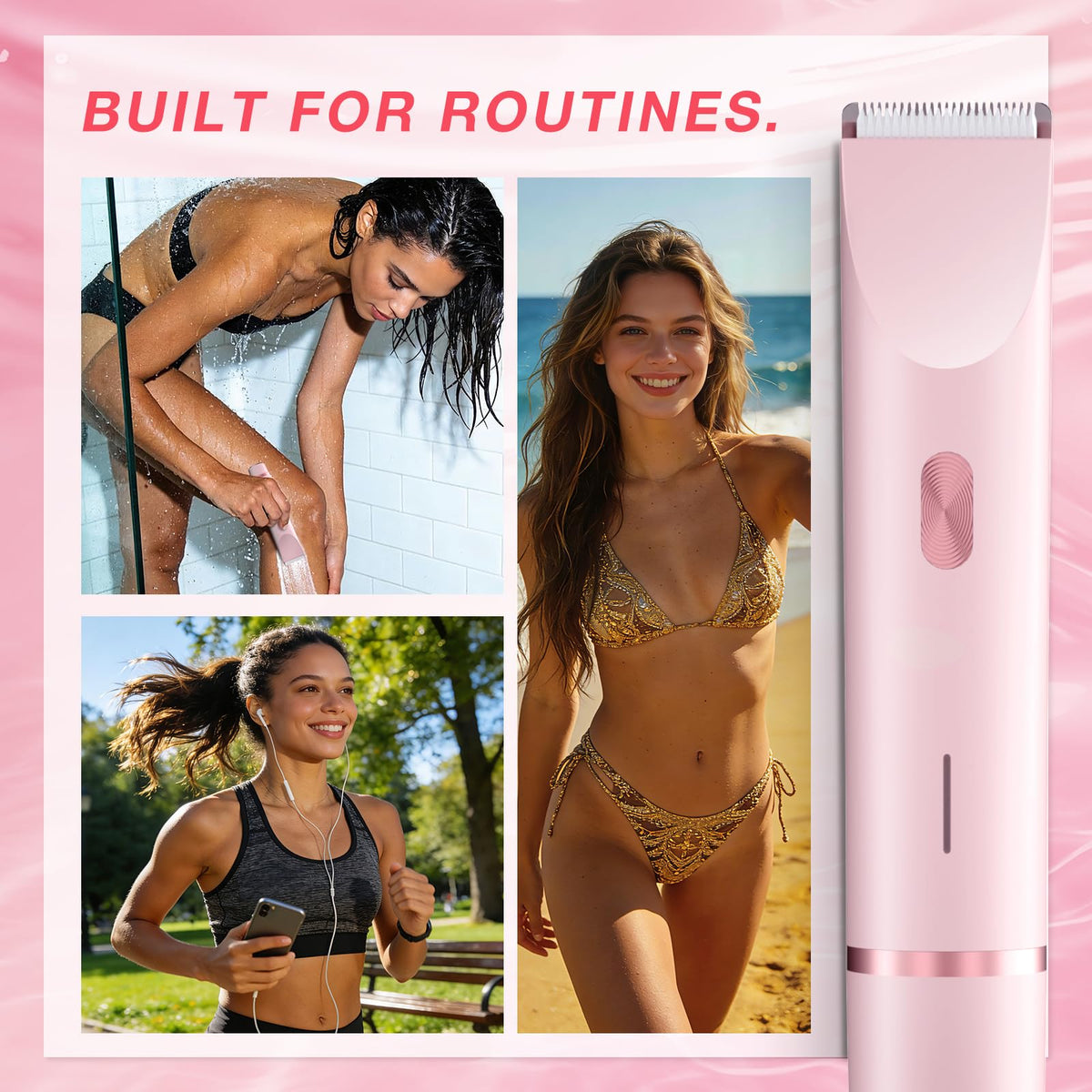 AMURS compact trimmer in hand illustrating travel-ready size