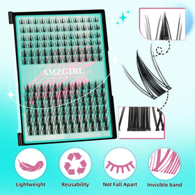 AMZGIRL LASH being applied with tweezers demonstrating precise DIY placement benefit