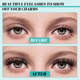 AMZGIRL LASH before and after application showing visible enhancement