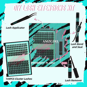 AMZGIRL LASH cluster close-up highlighting soft fibers and natural blend