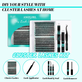 AMZGIRL LASH close-up of individual clusters highlighting soft texture and detail