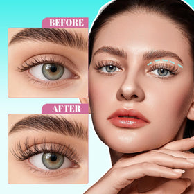 AMZGIRL LASH 160 cluster lashes spread display showing varied lengths for tailored volume