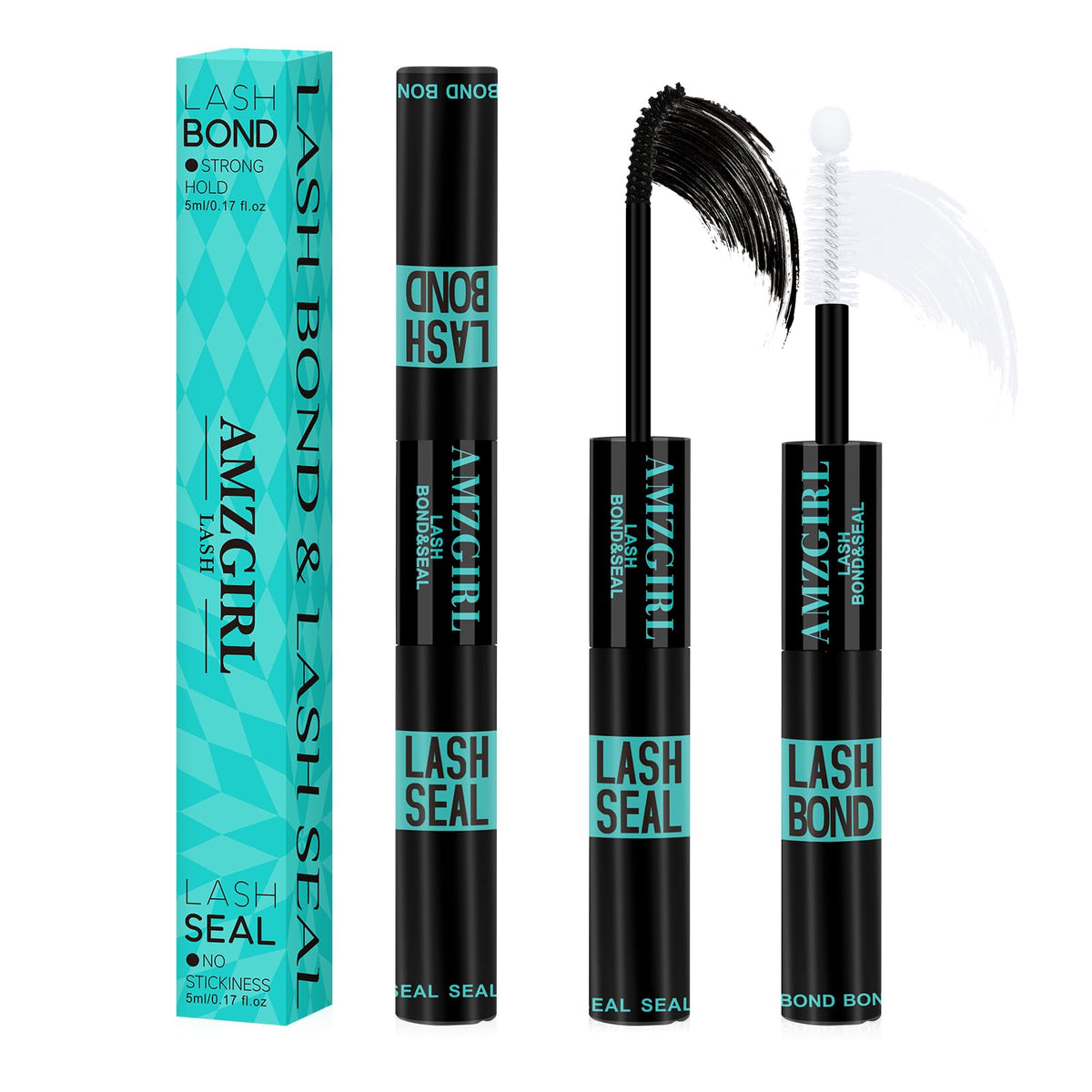 AMZGIRL LASH front bottle showing 2-in-1 design and clear labeling benefits