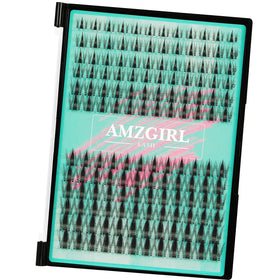 AMZGIRL LASH front packaging showing 144-piece cluster kit and mixed lengths
