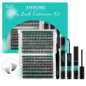 AMZGIRL LASH front packaging showing complete 320-piece kit and components