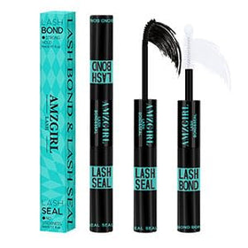AMZGIRL LASH inside makeup bag among cosmetics for on-the-go styling