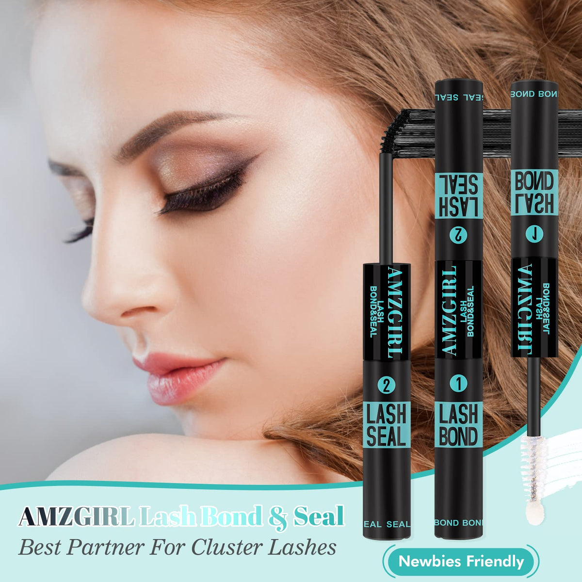 AMZGIRL LASH lifestyle photo of natural makeup with fuller lashes