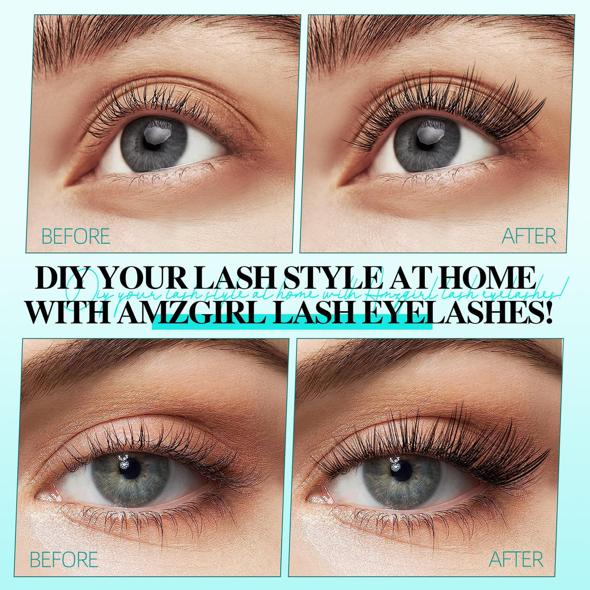 AMZGIRL LASH application demo with tweezers, demonstrates simple precise placement