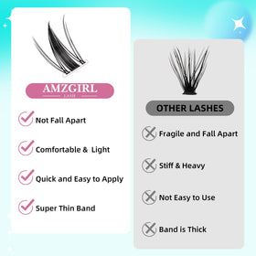 AMZGIRL LASH worn on model creating a manga-inspired wide-eyed effect