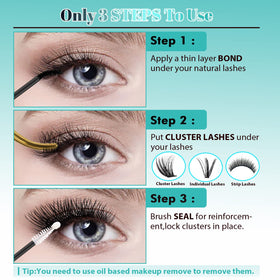 AMZGIRL LASH product in use demonstrating easy mascara-like application