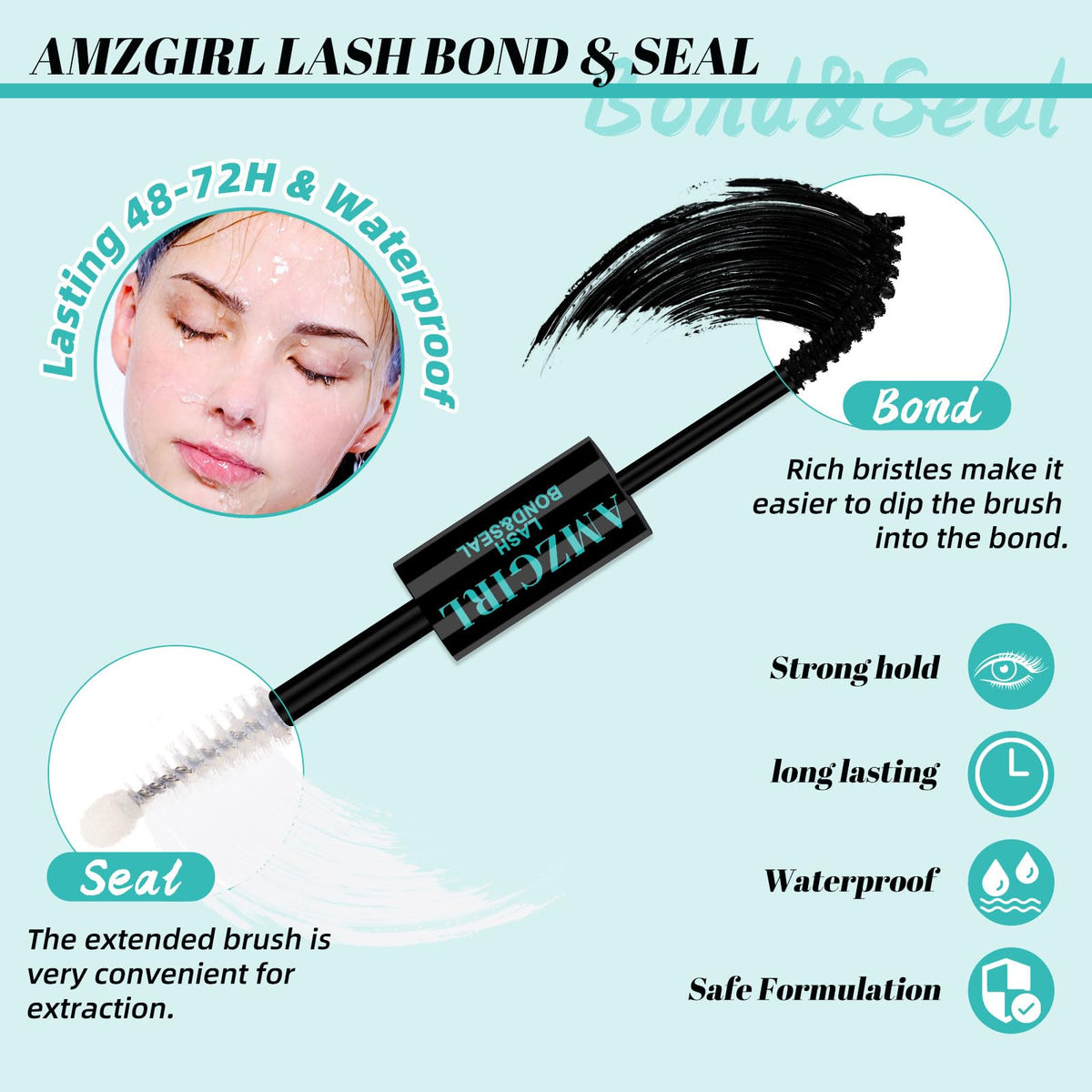 AMZGIRL LASH remover tube detail demonstrating gentle removal