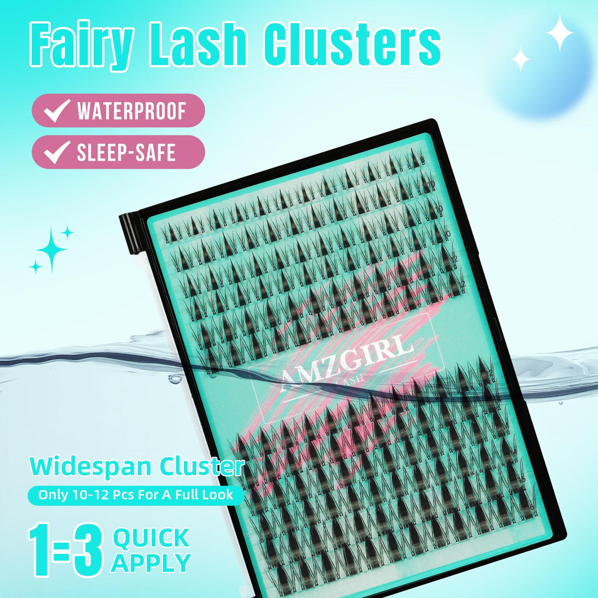AMZGIRL LASH comparison of 8mm to 16mm clusters to choose correct length