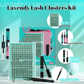 AMZGIRL LASH scale image with rulers showing 8–16mm cluster length options