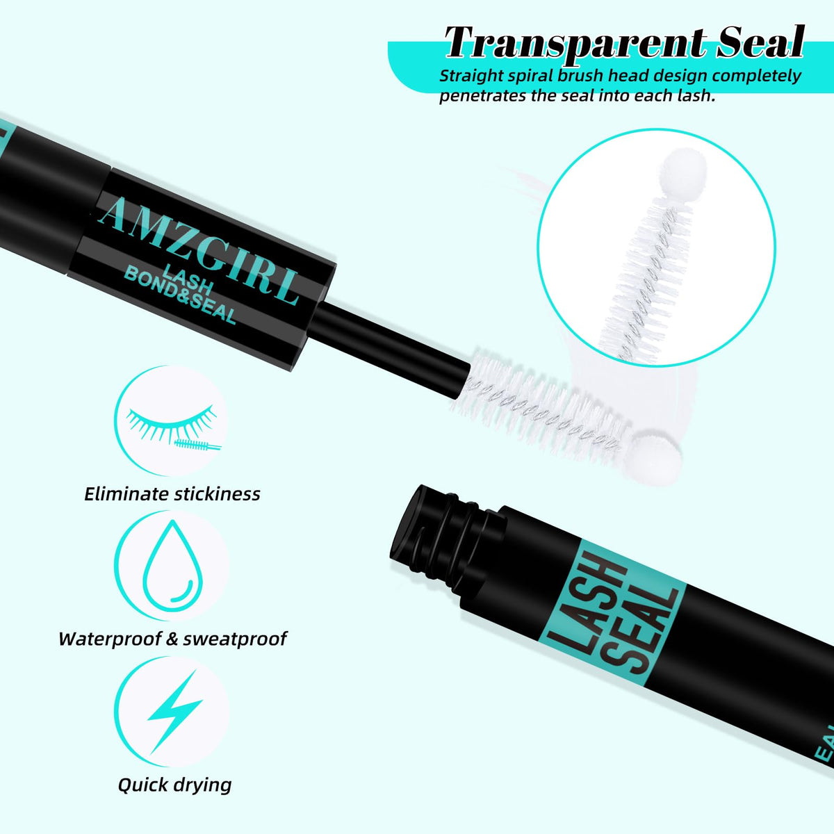 AMZGIRL LASH seal tip texture that smooths and secures lash bases