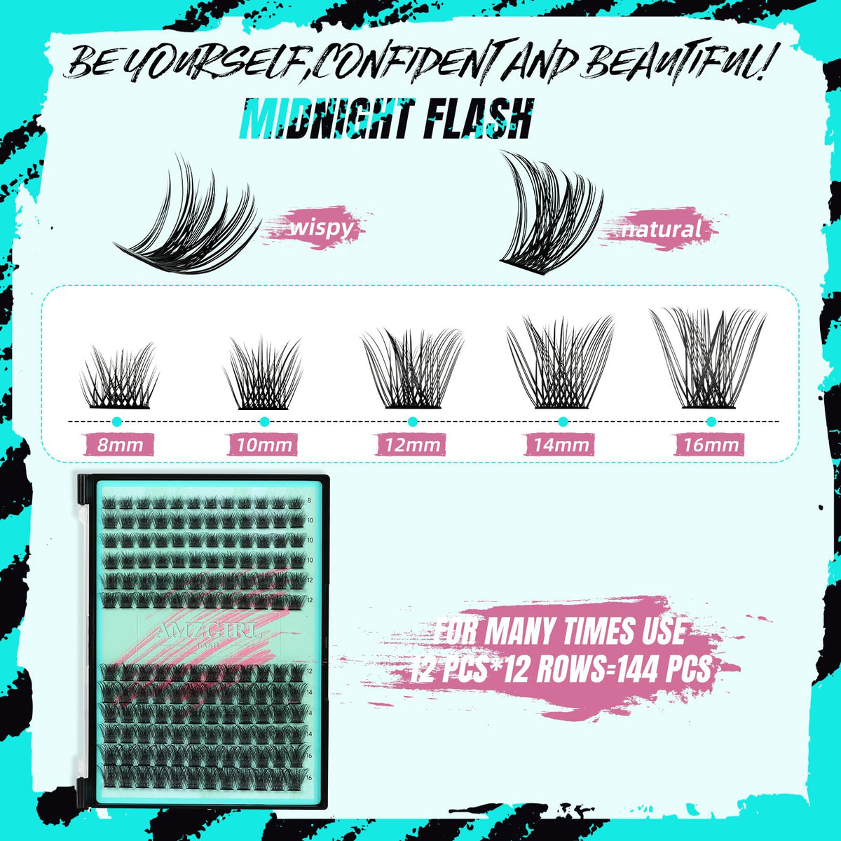 AMZGIRL LASH curved tweezers and applicator showcasing precise placement