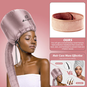 Amzpic bonnet adjustable drawstring and chin strap detail for secure customized fit