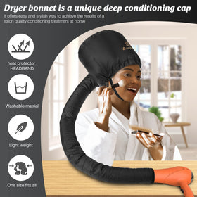 Amzpic bonnet with included towel-texture headband highlighting comfort and heat protection