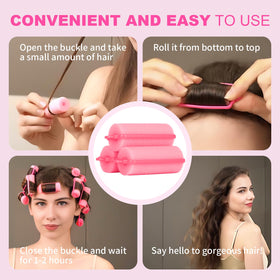 Amzpus roller used on bangs to create controlled, frizz-free shape