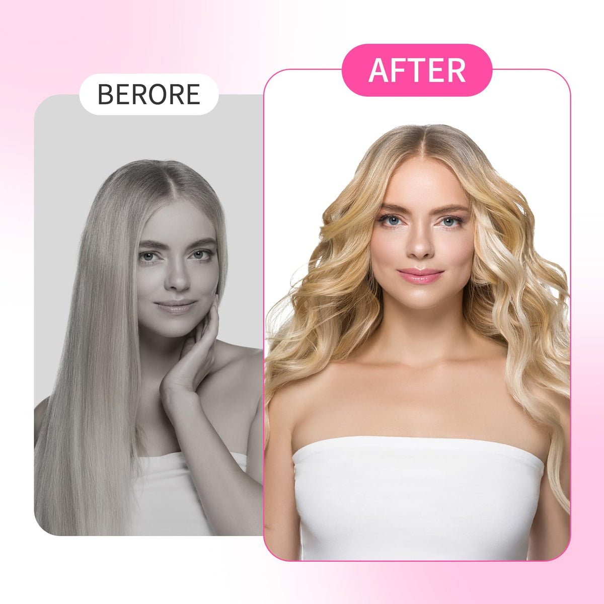 Amzpus roller wrapped in wet hair demonstrating heatless styling