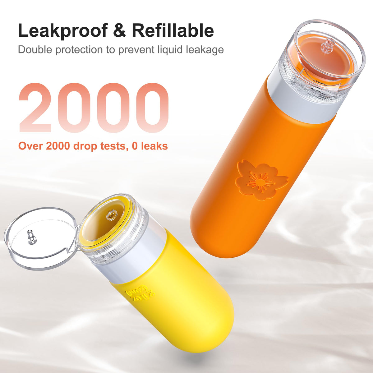 Amzrole accessories laid out with funnel dropper labels showing tidy refill tools