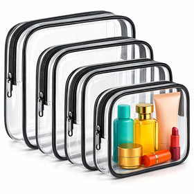 Amzrole clear 4-pack front view showing all sizes and quick packing benefit
