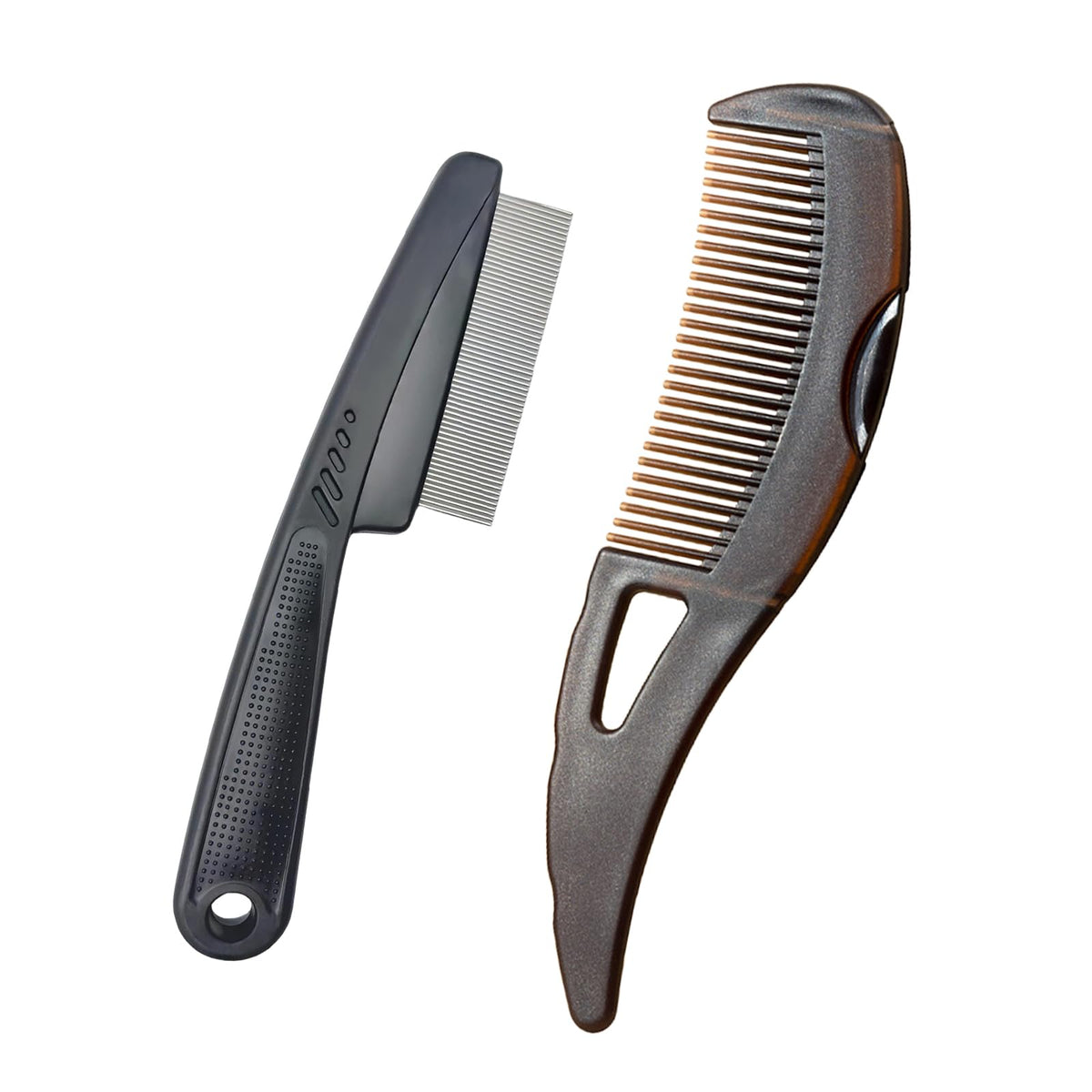 AMZWISH comb set front view showing both combs and compact design benefit