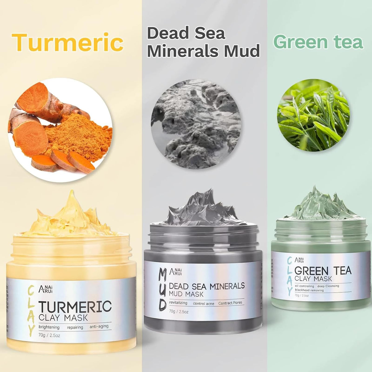 ANAI RUI turmeric mask texture close-up demonstrating creamy hydration