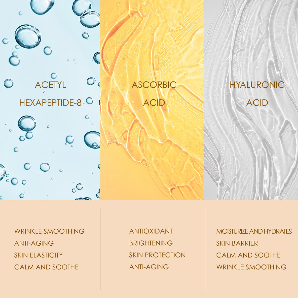 ANAREAL scale comparison before and after eye area demonstrating visible refreshment benefit