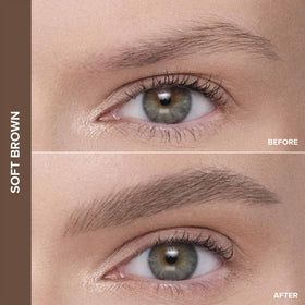 Anastasia Beverly Hills pencil drawing natural hair strokes on a model brow