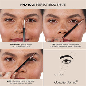 Anastasia Beverly Hills Brow Wiz stroke texture sample showing fine, hair-like lines and definition