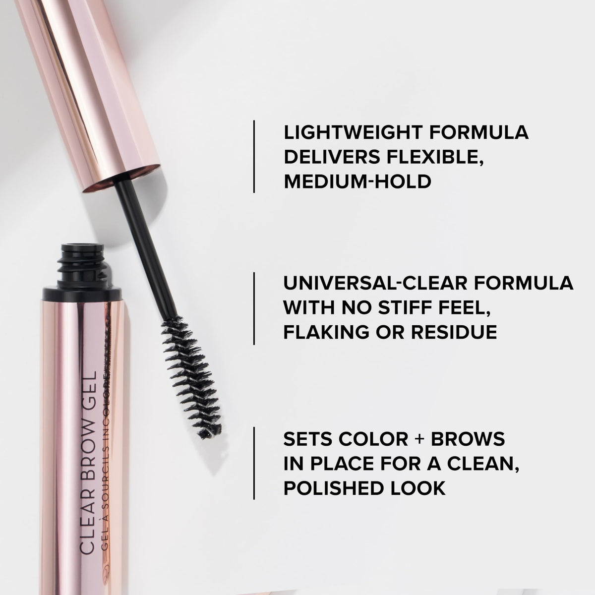 Anastasia Beverly Hills model with groomed brows showcasing natural polished benefit