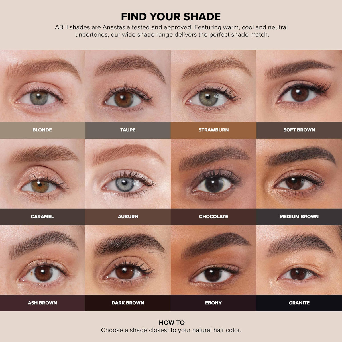 Anastasia Beverly Hills Espresso brows in lifestyle image illustrating natural, polished look