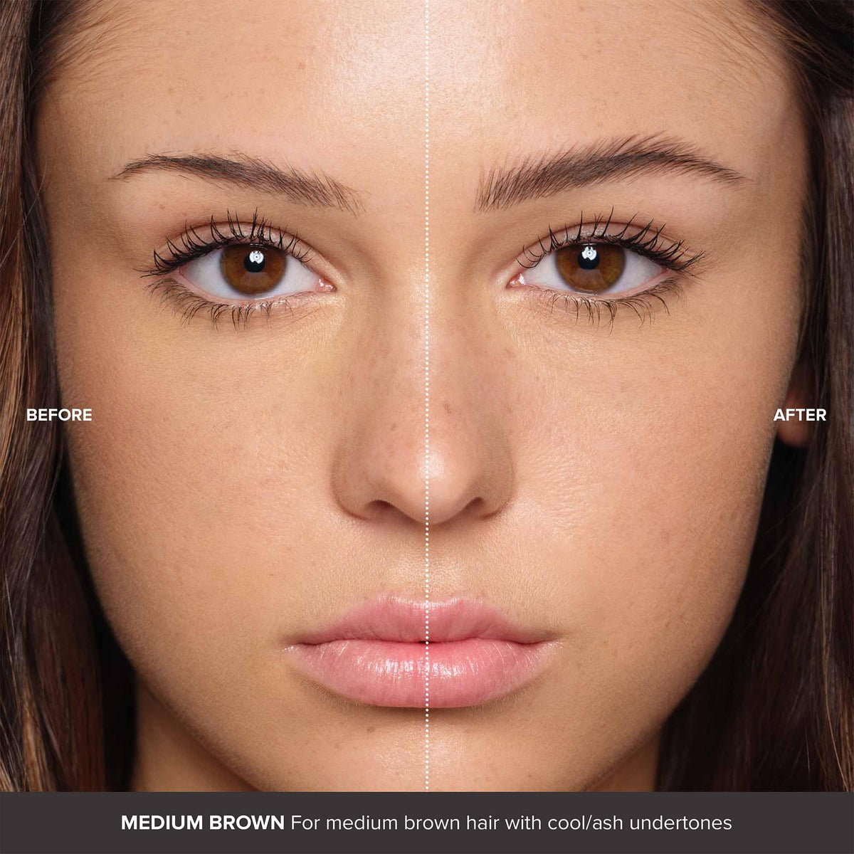 Anastasia Beverly Hills gel fibers detail illustrating added fullness and natural-looking texture