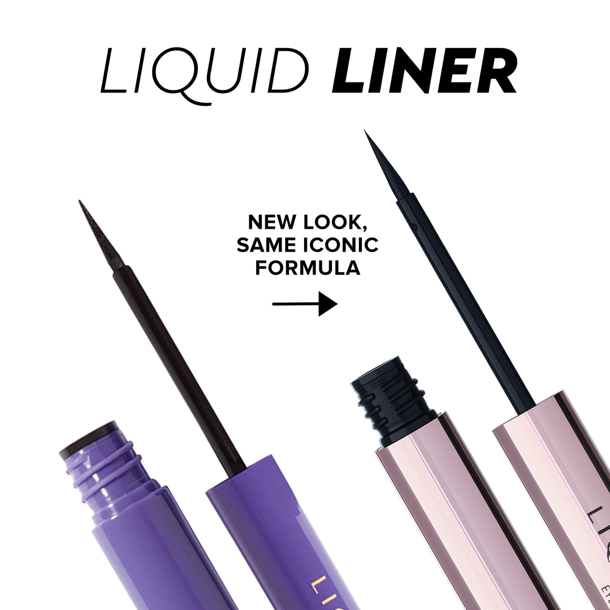Anastasia Beverly Hills liner drawn on eyelid for sharp wing, long-wear benefit
